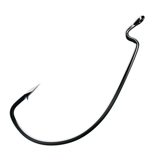 5 Pack of Eagle Claw Trokar TK110 Platinum Black Extra Wide Gap Worm Hooks