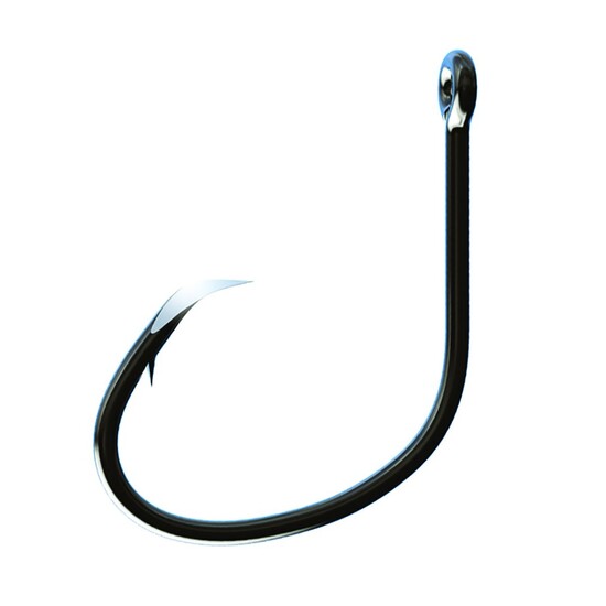 1 Packet of Eagle Claw Trokar TK4 Platinum Black Lancet Circle Hooks