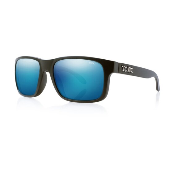 Tonic Mo Polarised Sunglasses with Glass Blue Mirror Lens and Matte Black Frame