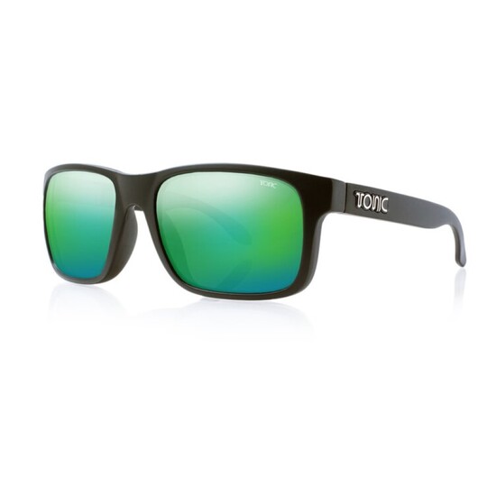 Tonic Mo Polarised Sunglasses with Glass Green Mirror Lens and Matte Black Frame