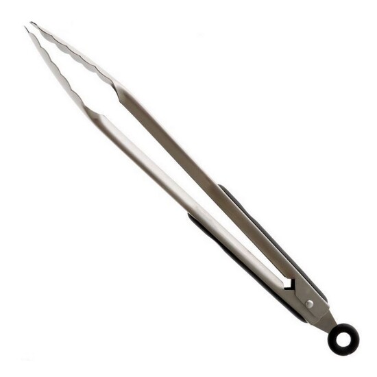 32cm Stainless Steel BBQ Tongs - Lockable Kitchen Tongs