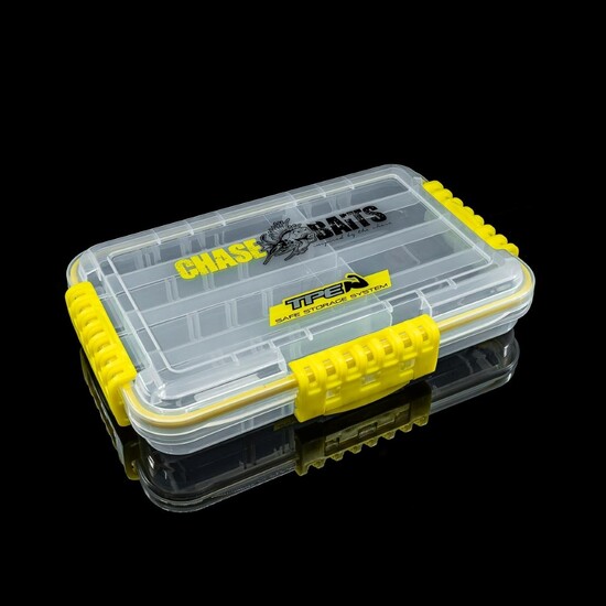 Chasebaits Medium Size Waterproof Fishing Tackle Tray - TPE Safe Tackle Box