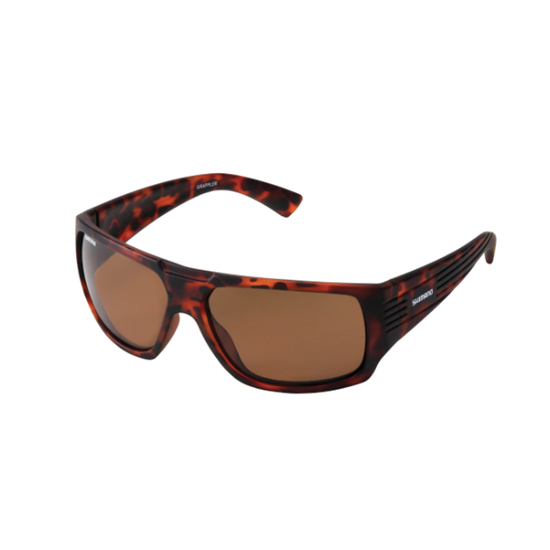 Shimano Grappler Polarised Sunglasses with Tortoise Shell Frame and Amber Lens