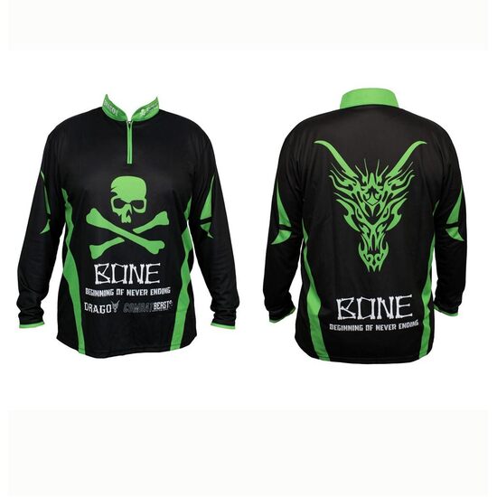Bone Long Sleeve Fishing Shirt with Zippered Front