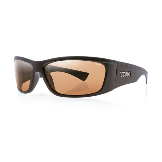 Tonic Shimmer Polarised Sunglasses with Glass Neon Copper Lens & Black Frame