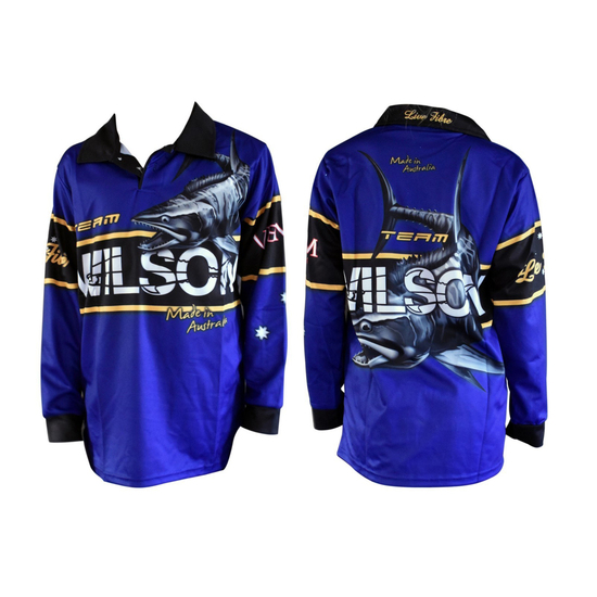 Team Wilson Tournament Long Sleeve Fishing Shirt with Collar - Fishing Jersey