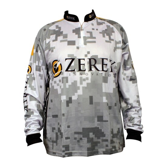Zerek Long Sleeve Breathable Fishing Shirt with Zipper - UPF 25+ Fishing Jersey