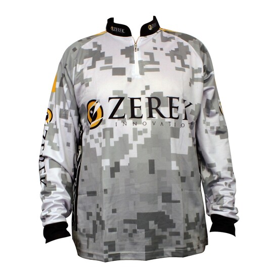 Size 4XL Zerek Long Sleeve Breathable Fishing Shirt with Zipper - UPF 25+