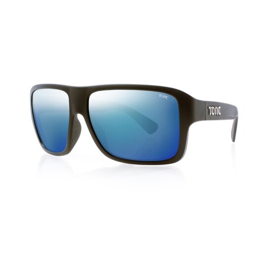 Tonic Swish Polarised Sunglasses with Glass Blue Mirror Lens & Black Frame