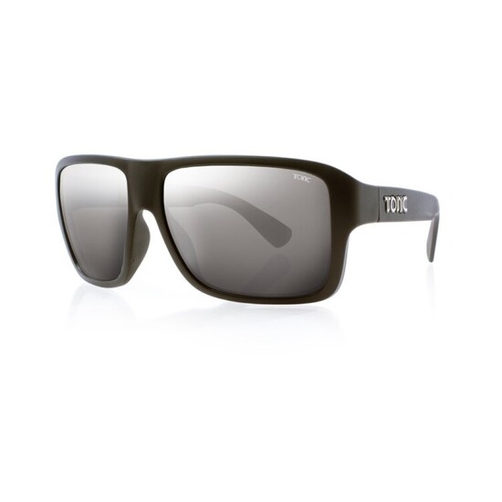 Tonic Swish Polarised Sunglasses with Glass Silver Mirror Lens and Black Frame