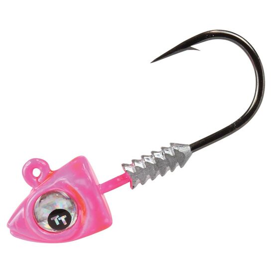 3 Pack of TT Fishing Big EyeZ Pink Jigheads with Silver Eyes