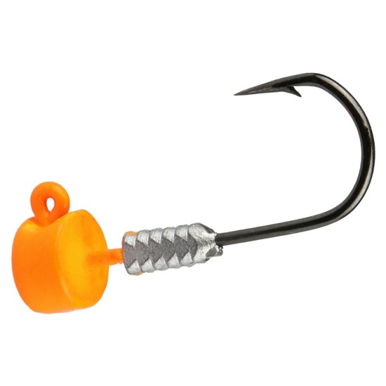 5 Pack of TT Lures Orange Nedlockz Jigheads - Mushroom Head Jig Heads