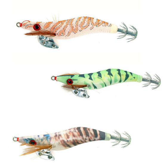2.5 Inch Tsunami Pro Squid Jig Lure with Holographic Red Eyes - Egi Lure