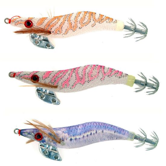 3.0 Inch Tsunami Pro Squid Jig Lure with Holographic Red Eyes - Egi Lure