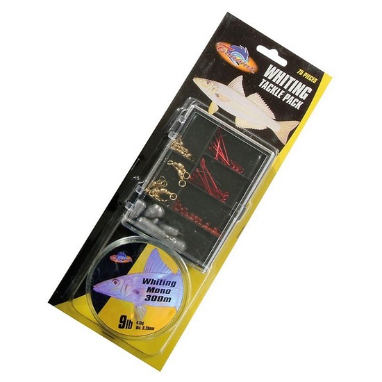 Tsunami Whiting Tackle Pack - 75 Piece Assorted Tackle Kit With 9lb Fishing Line