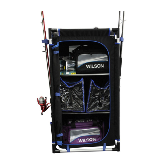 Wilson Fishing Tackle Storage Locker with 8 Rod Holders
