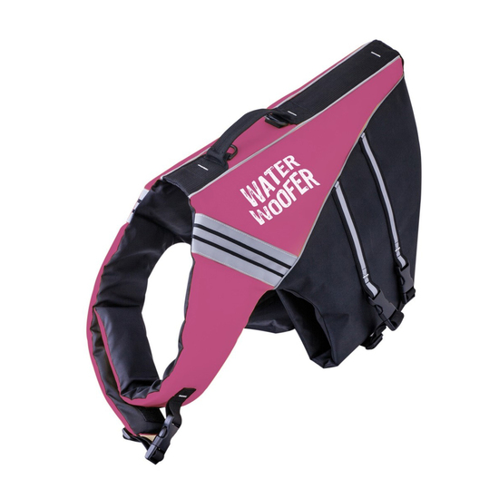 Water Woofer Dog Life Jacket - Lilac and Black Dog Floatation Device - DFD