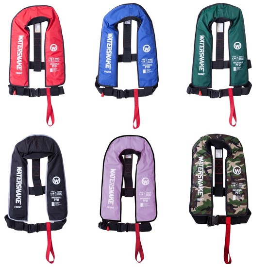 Watersnake Manual Inflatable PFD - Level 150 Adult Life Jacket