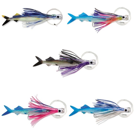 5.5 Inch Williamson Swimming Ballyhoo Combo Fishing Lure -Big Game Trolling Lure