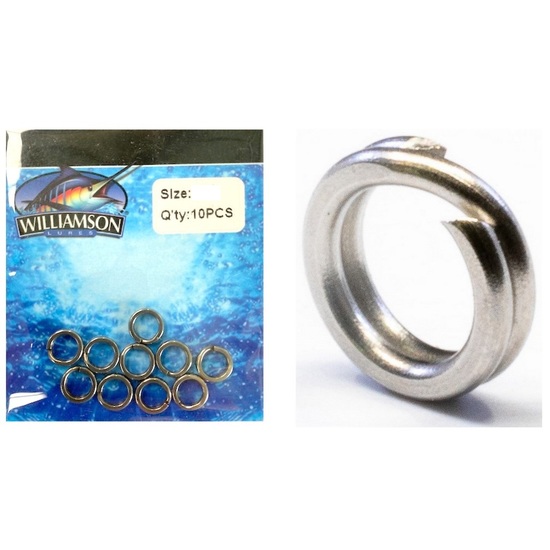 10 Pack of Williamson Heavy Duty Stainless Steel Split Rings