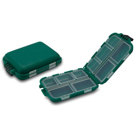 Silstar 003 Micro Fishing Tackle Box - Double Sided Tray With 10 Compartments