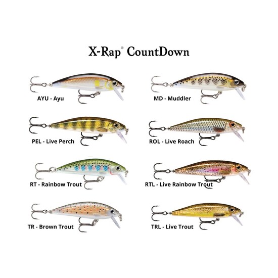 7cm Rapala X-Rap Countdown Sinking Minnow Fishing Lure