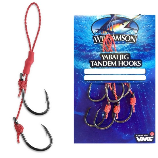 3 Pack of Williamson Yabai Jig Tandem Assist Hooks - VMC Twin Jig Assist Hooks