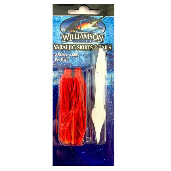 Williamson Replacement Yabai Jig Skirts and Tails - Red/White