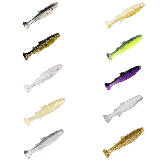 4 Pack of 3.3 Inch Zman Mulletron Unrigged Soft Plastic Fishing Lures