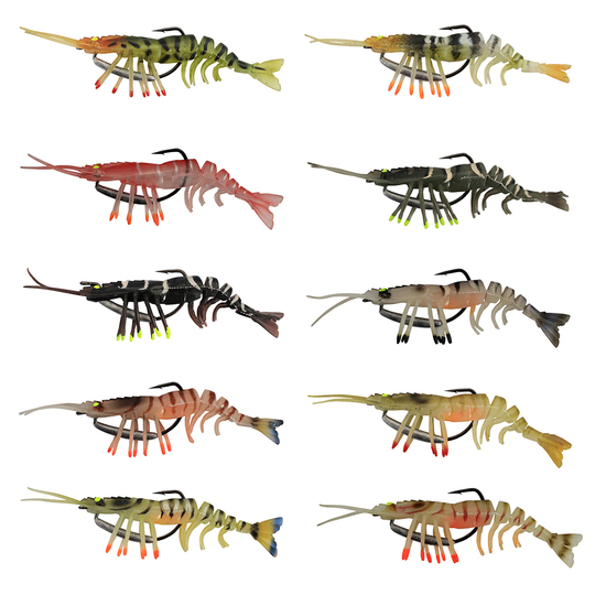 4 Inch Zerek Live Shrimp Hot Legs Soft Plastic Fishing Lure