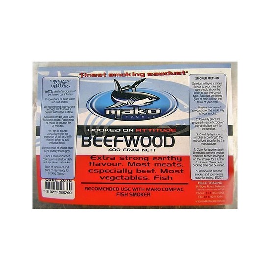 MAKO - FINEST SMOKER DUST - BEEFWOOD CHIPS FOR BEEF, FISH, ALL MEAT AND VEGES