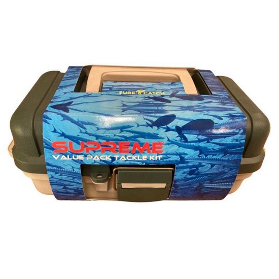 Surecatch 125 Piece Supreme Fishing Tackle Kit - Value Pack Tackle Kit