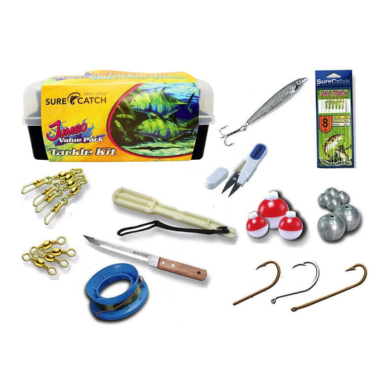 Surecatch Complete Fishing Tackle Box 200 Pce Jumbo Pack - Tackle Kit