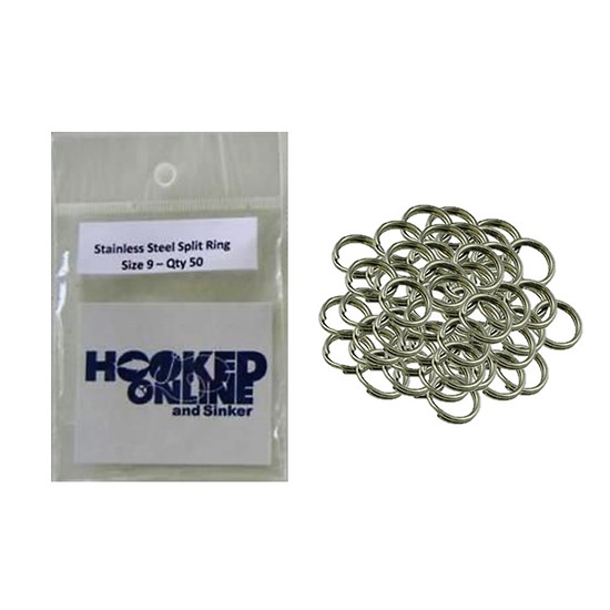 Stainless Steel Split Rings Size 9 Qty 50 Made In Usa