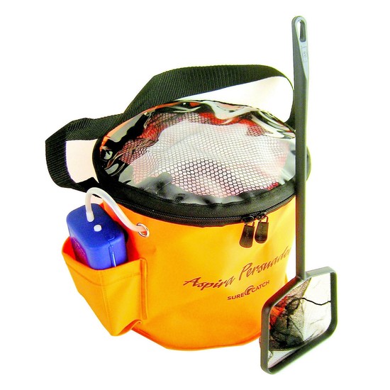 SURECATCH 9.5 INCH LIVE BAIT BAG KIT AERATOR & SCOOP NET