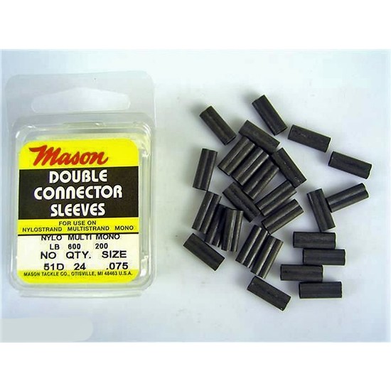 24 x Size 51 Mason Crimps - Double Connector Sleeves for Fishing Wire/Line