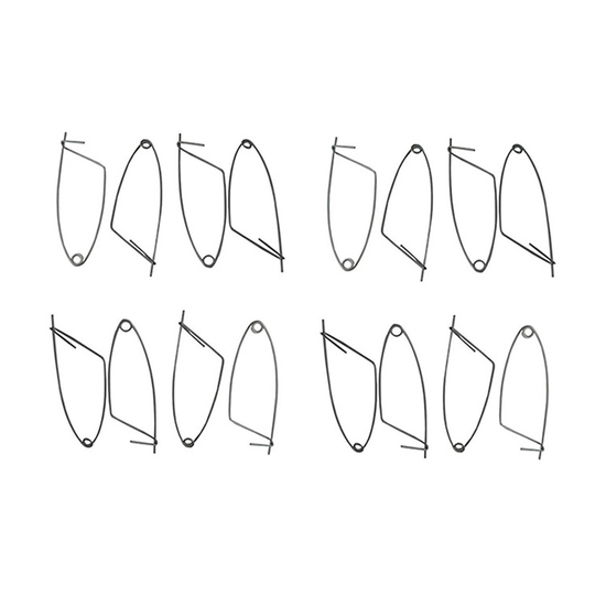 12 x Quick Release Crab Pot Bait Clips - Galvanised Steel