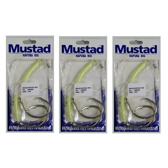 MUSTAD HAPUKA 2 HOOK FISHING RIG SIZE 16/0 BULK 3 PACKS