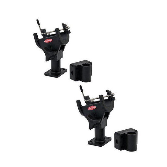 2 x Berkley Quick Set Fishing Rod Holders-Fully Adjustable With Mounting Bracket