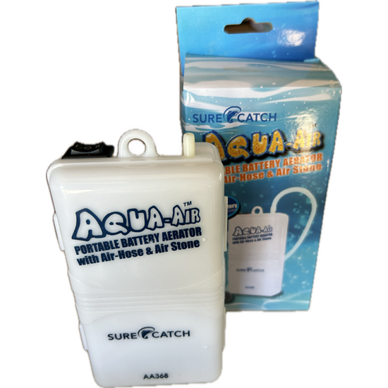 Aqua-Air Portable Aerator Pump - Battery Operated with Air Hose and Air Stone