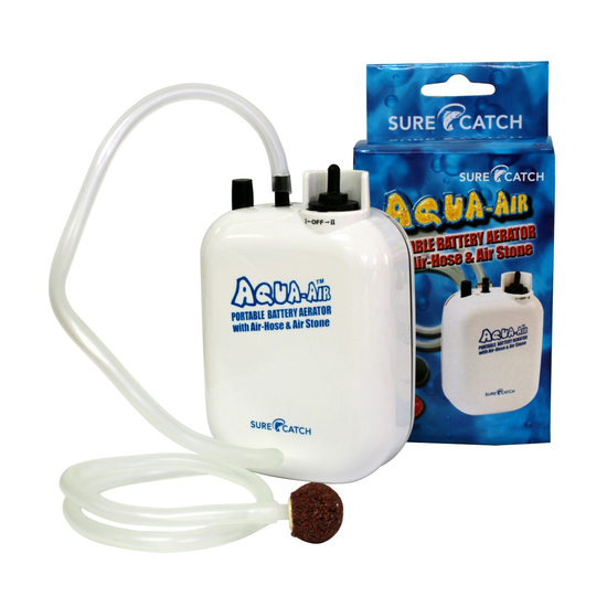 Aqua-Air Waterproof Portable Aerator Pump-Battery Operated with Hose and Stone