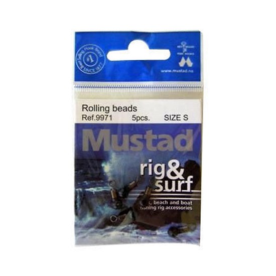 5 X Mustad Small Rig & Surf Rolling Beads/Swivels