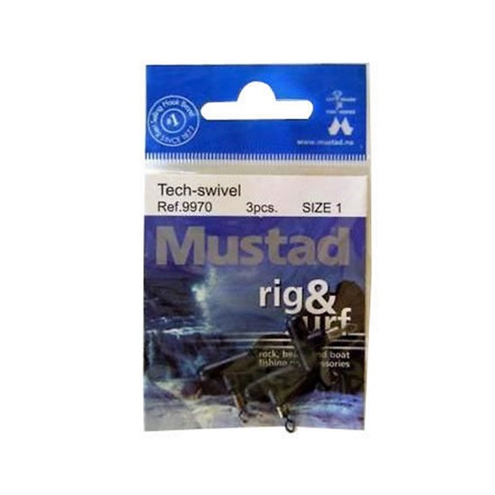 Mustad Rig and Surf Tech-Swivels 3 Pce Size 1