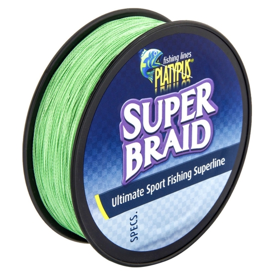 Platypus Braided Fishing Line Super Braid Green 150yds 2lb