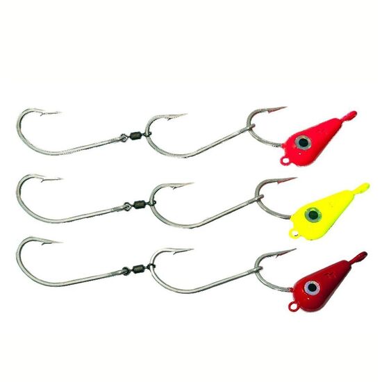 30g TT Lures Bait Trolling Rig with 3 x 5/0 Tarpon Hooks - Mackeral Rig [Colour: Red]