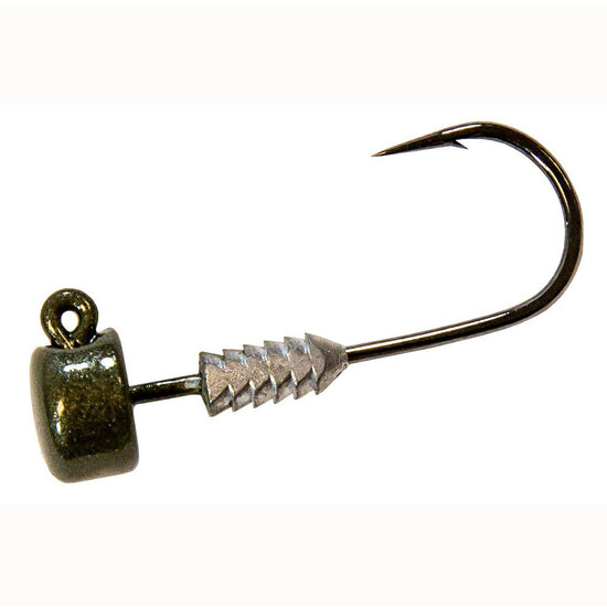 1/15oz/Size 2 Hook TT Lures Green Pumpkin Nedlockz Jighead - Mushroom Head Jig Head