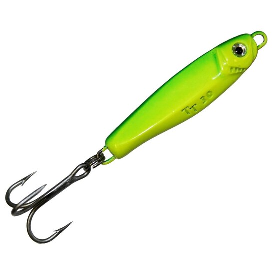 30gm TT Lures Chartreuse Hard Core Metal Fishing Lure - Jigging, Spinning or Trolling Lure