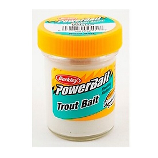 50gm Tub of Marshmallow White Berkley Powerbait Trout Bait Dough - Original Scent