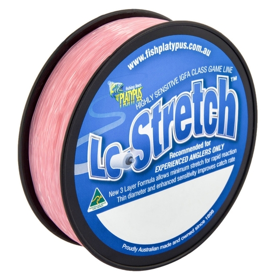 Platypus Lo-Stretch Mono Fishing Line Pink 1200m 3kg