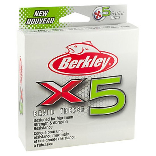 Berkley X5 Braided Fishing Line 9.6 Kilo / 20lb 300M Spool Flame Green
